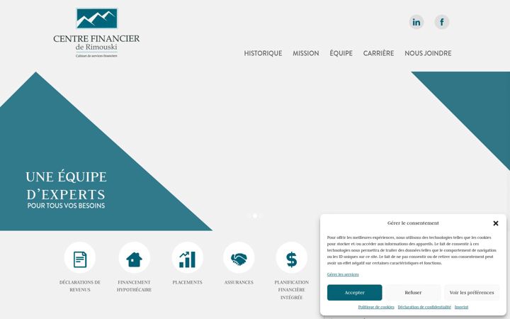 Screenshot of centrefinancierrimouski.com