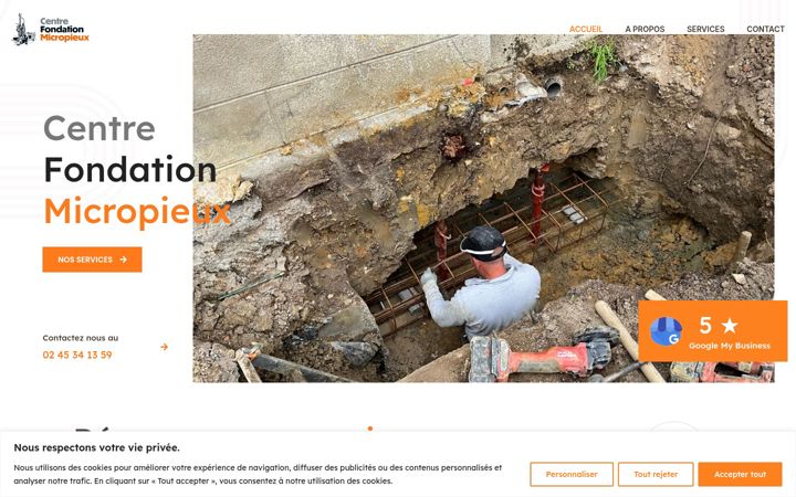 Skjámynd af centrefondationmicropieux.fr