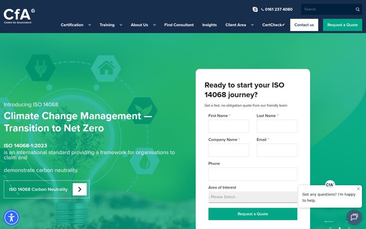 Screenshot von centreforassessment.co.uk