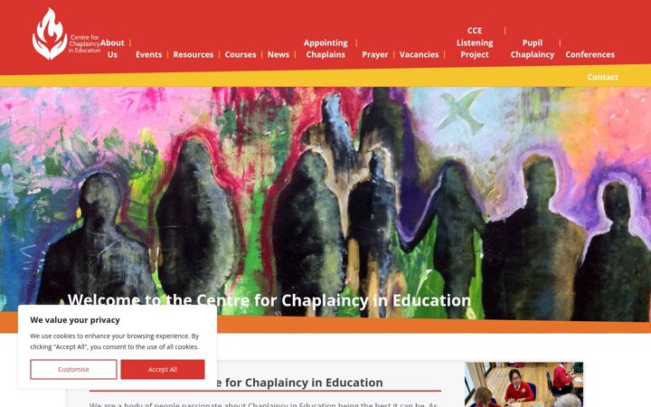 Screenshot von centreforchaplaincyineducation.co.uk