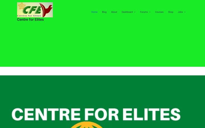 Screenshot of centreforelites.com