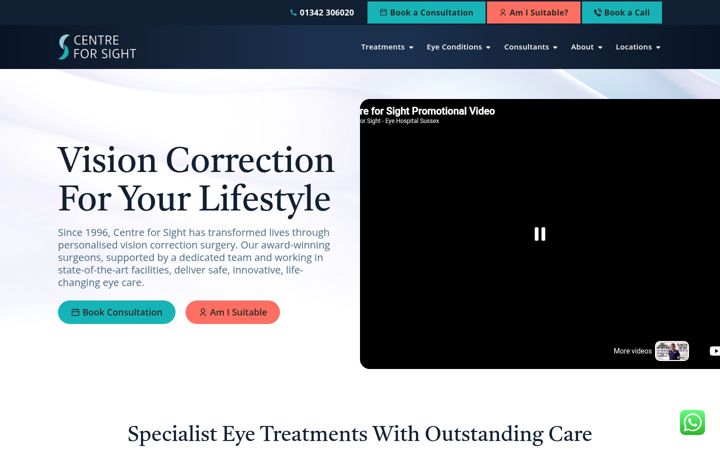 Screenshot of centreforsight.com