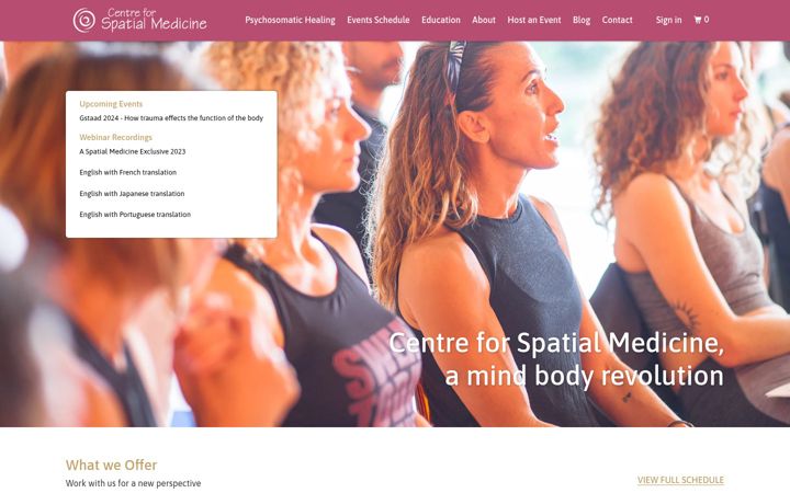 Screenshot of centreforspatialmedicine.com