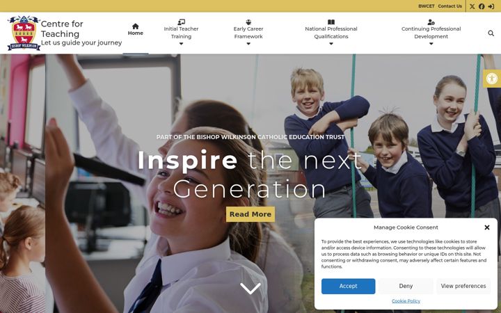 Screenshot of centreforteaching.com