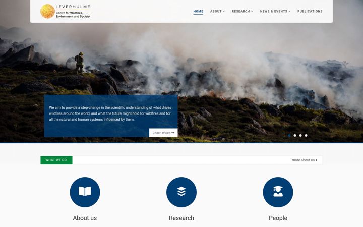 Ekrano kopija centreforwildfires.org