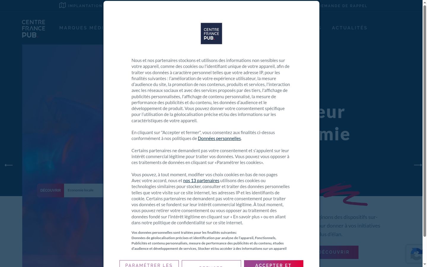 Screenshot tal-banner tal-kunsens muri qabel kwalunkwe interazzjoni