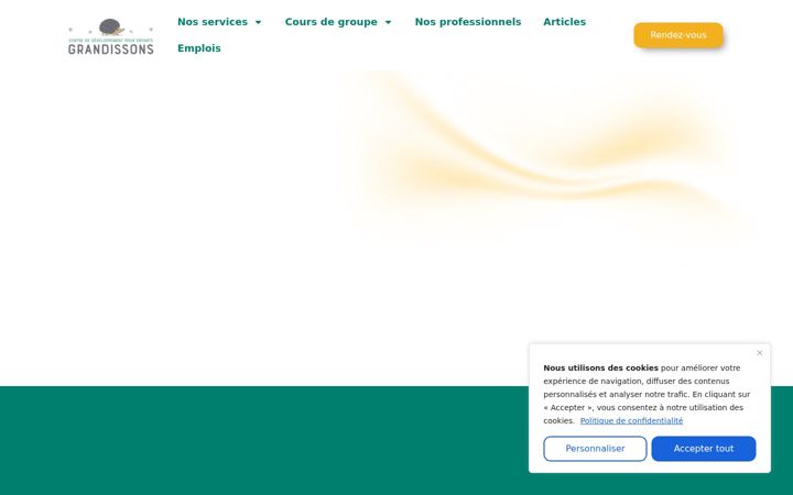 Screenshot of centregrandissons.com
