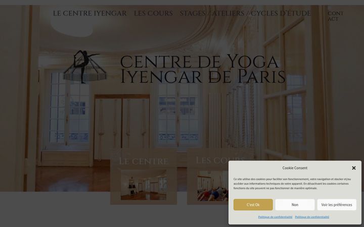 Skjámynd af centreiyengar-paris.fr