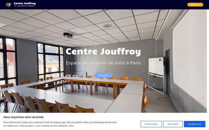Skjámynd af centrejouffroy.fr
