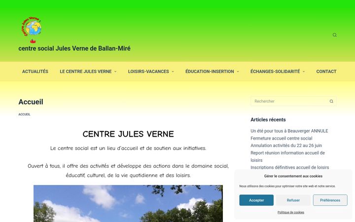 Screenshot ta' centrejulesverne.fr