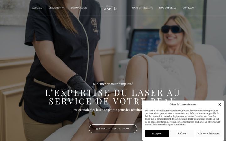 Screenshot ta' centrelaserta.fr