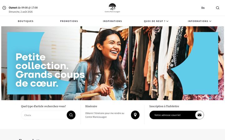 Screenshot of centremanicouagan.com