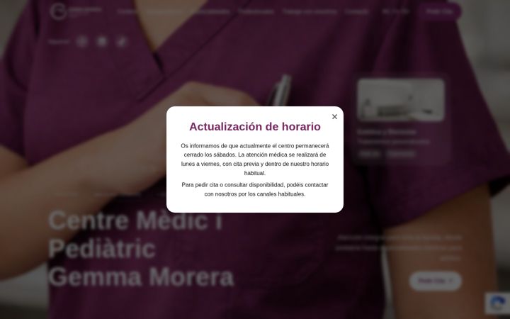 Captura de pantalla de centremedic.es