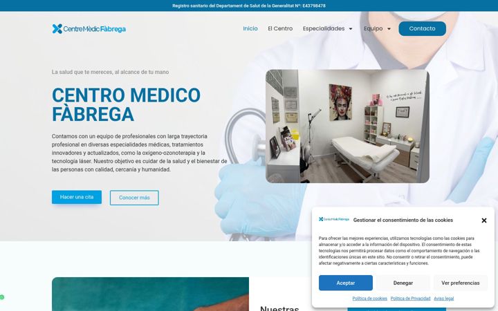 Screenshot of centremedicfabrega.com