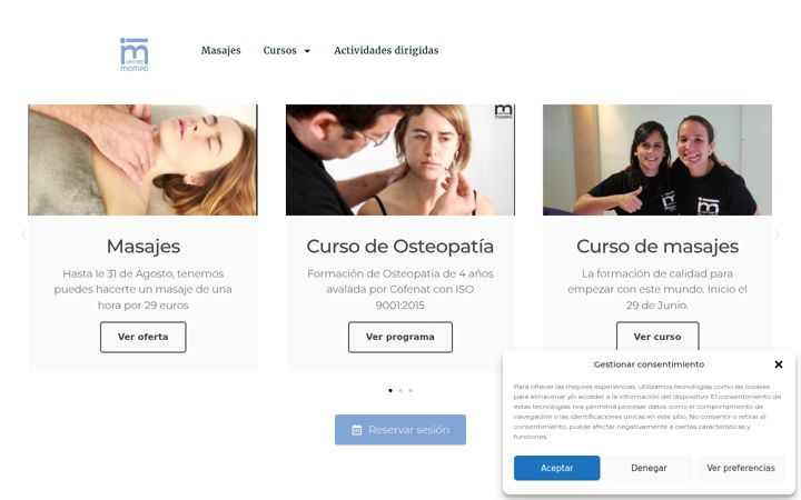 Captura de pantalla de centremompo.es