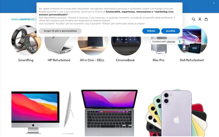 Screenshot of centrenet.it