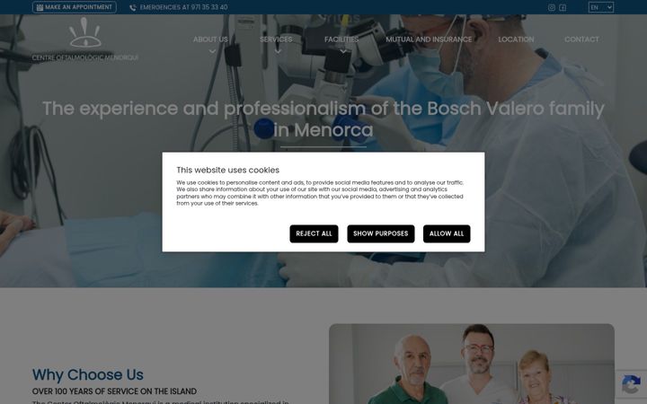 Screenshot of centreoftalmologic.com
