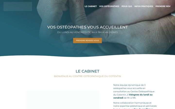 Screenshot of centreosteopathiqueducotentin.com