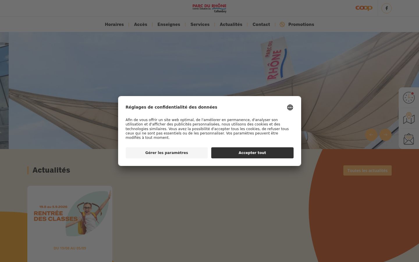 Screenshot tal-banner tal-kunsens muri qabel kwalunkwe interazzjoni