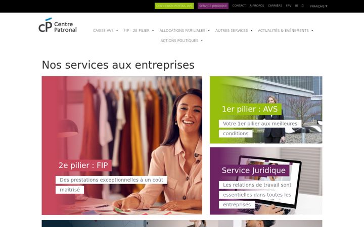 Screenshot of centrepatronal.ch