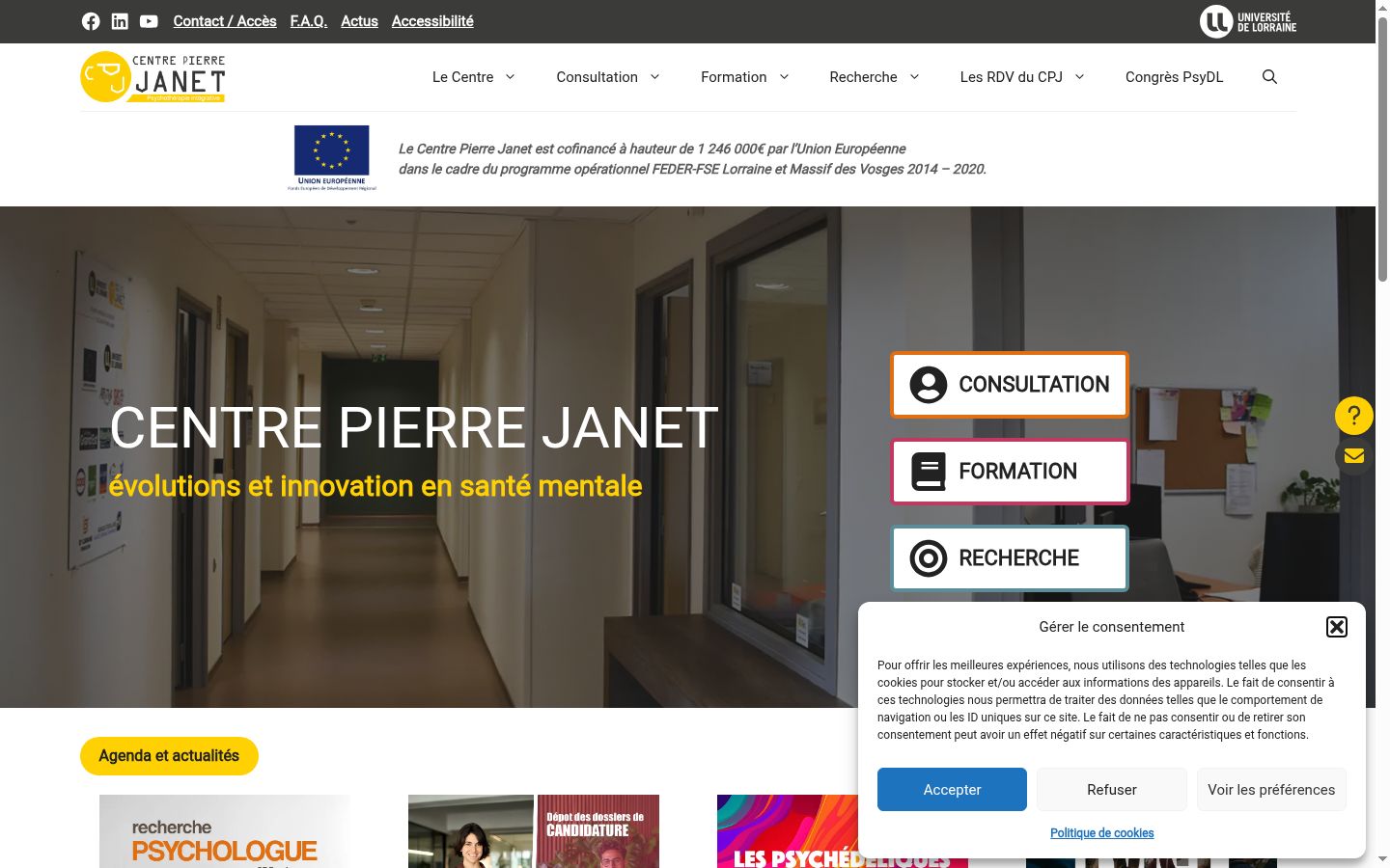 Screenshot tal-banner tal-kunsens muri qabel kwalunkwe interazzjoni