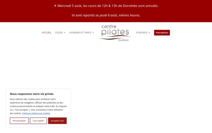 Screenshot of centrepilatesquebec.com