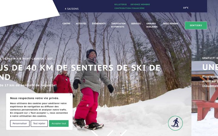 Screenshot of centrepleinairml.com