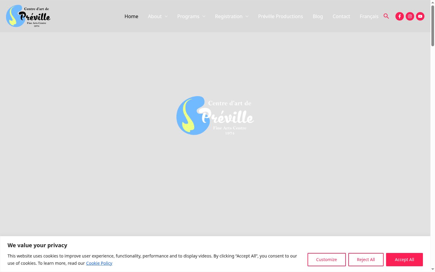 Screenshot del banner di consenso mostrato prima di qualsiasi interazione