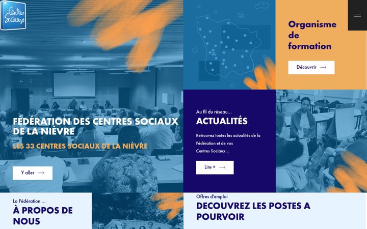 Screenshot ta' centres-sociaux58.fr