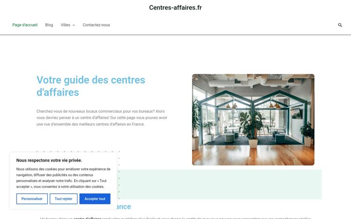 Screenshot ta' centresaffaires.fr