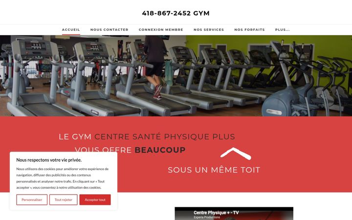Screenshot of centresantephysiqueplus.com