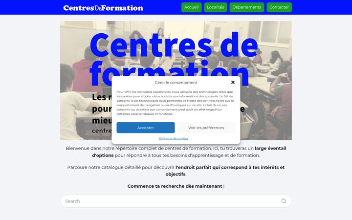Screenshot of centresdeformation.net