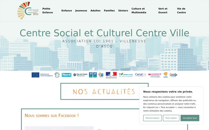 Screenshot of centresocial-centreville-vda.com