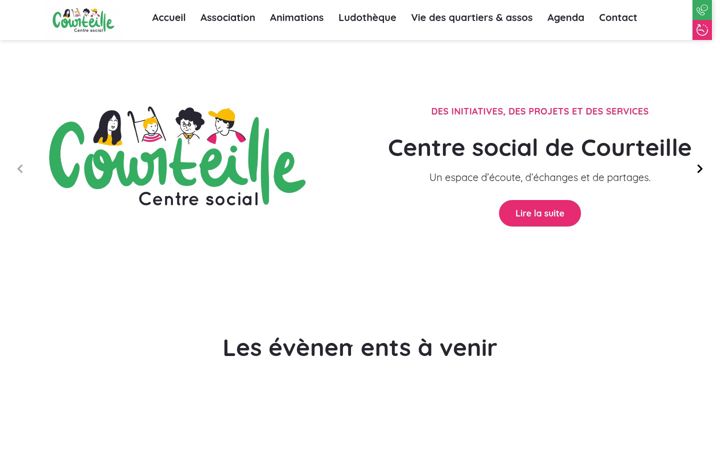 Screenshot ta' centresocial-courteille.fr