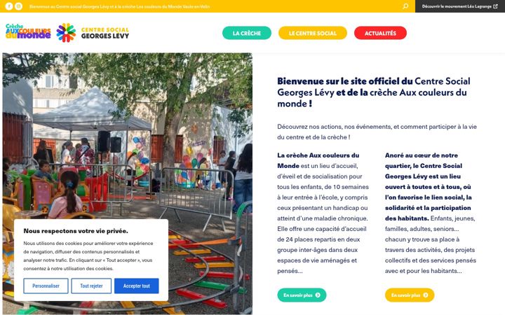Screenshot ta' centresocial-georgeslevy.fr