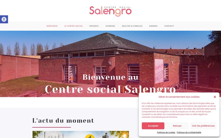 Screenshot ta' centresocialsalengro.fr