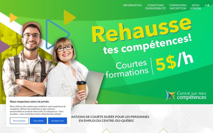 Screenshot of centresurmescompetences.com