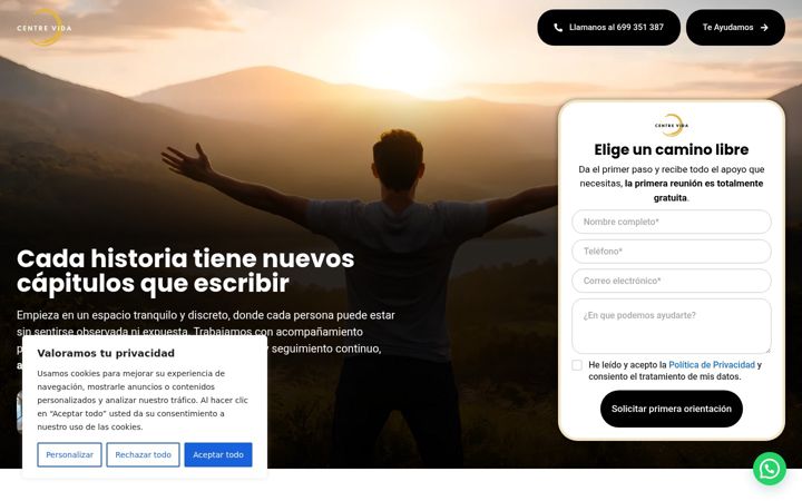 Screenshot of centresvida.com