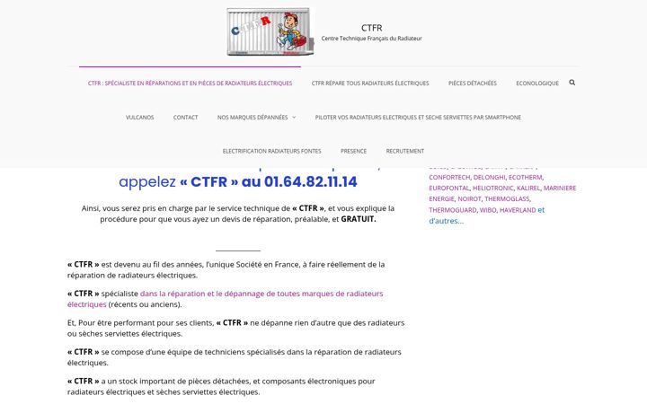 Screenshot ta' centretechniquefrancaisduradiateur.fr