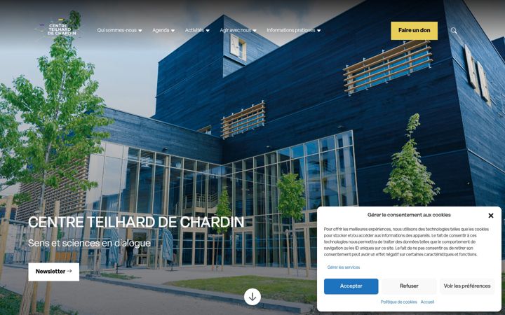 Screenshot ta' centreteilharddechardin.fr
