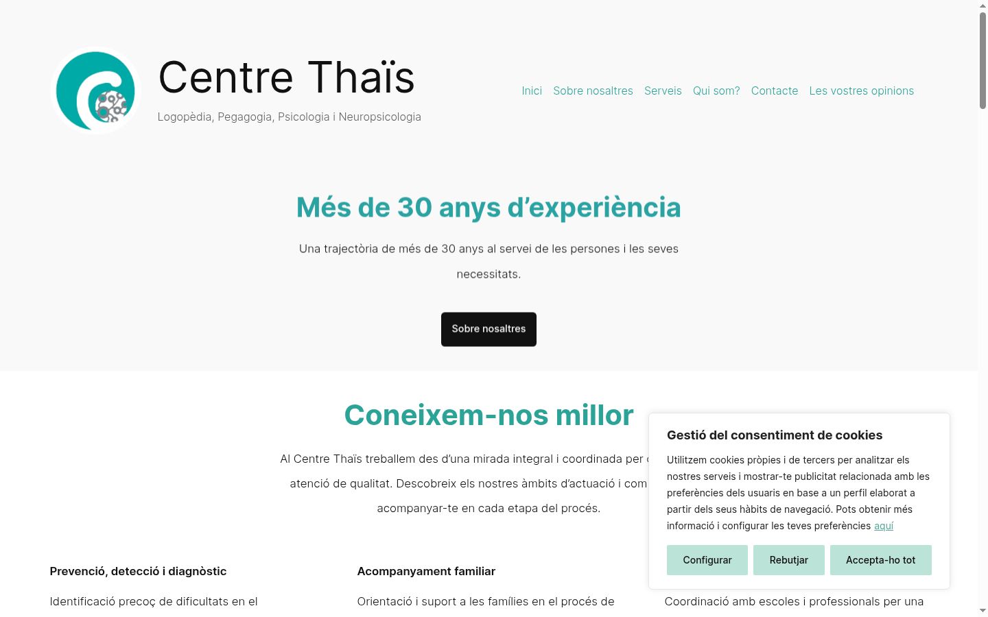 Screenshot of the consent banner shown before any interaction