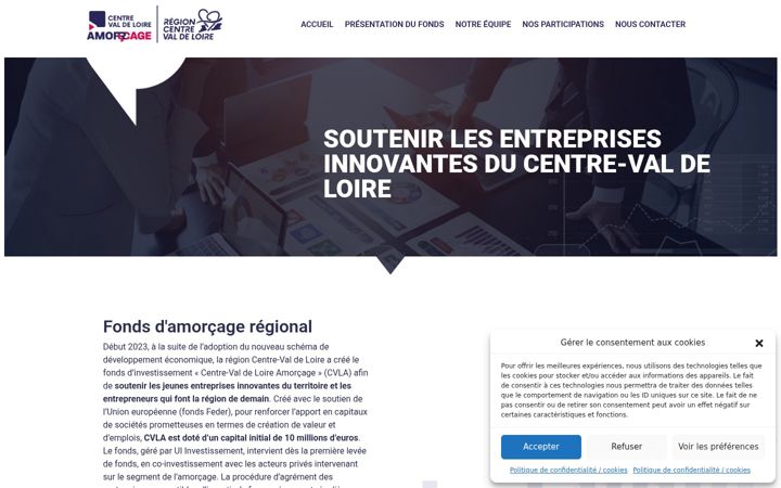 Screenshot of centrevaldeloire-amorcage.com