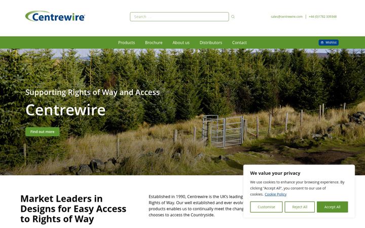 Screenshot of centrewire.com