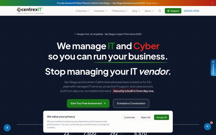 Screenshot of centrexit.com