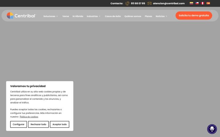 Screenshot van centribal.com