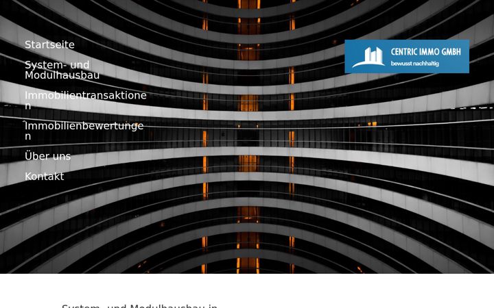 Screenshot of centric-immo.ch