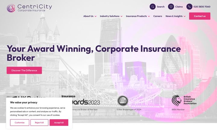 Screenshot of centricitybrokers.com