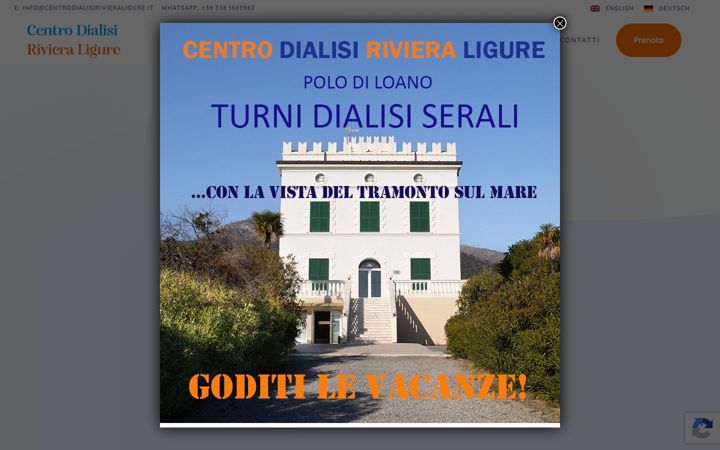 Screenshot of centridialisirivieraligure.it