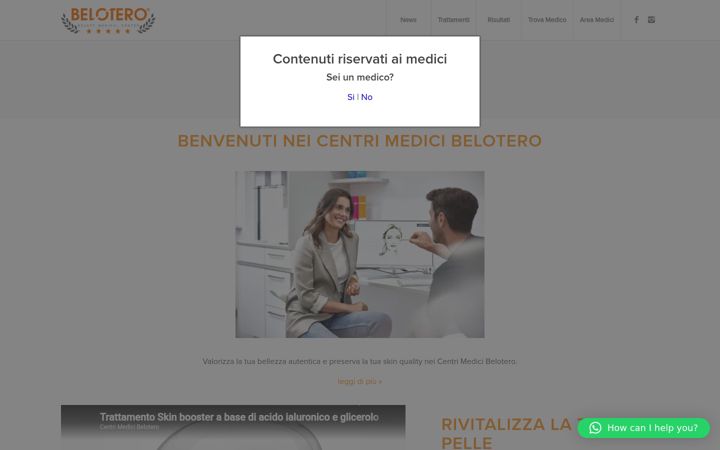Screenshot of centrimedicibelotero.it