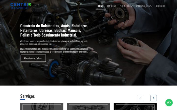 Screenshot von centrirolamentos.com.br